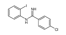 4-chloro-N-(2-iodophenyl)benzimidamide结构式