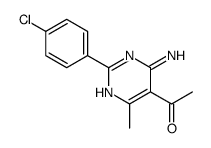 1-[4-amino-2-(4-chlorophenyl)-6-methylpyrimidin-5-yl]ethanone Structure