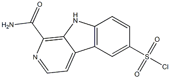 1-carbamoyl-9H-pyrido[3,4-b]indole-6-sulfonyl chloride Structure