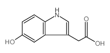 (5-羟基-1H-吲哚-3-基)乙酸结构式