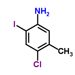 4-Chloro-2-iodo-5-methylaniline结构式