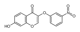 7-hydroxy-3-(3-nitrophenoxy)chromen-4-one结构式