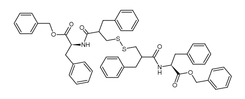 (2S,2'S)-dibenzyl 2,2'-((3,3'-disulfanediylbis(2-benzylpropanoyl))bis(azanediyl))bis(3-phenylpropanoate)结构式