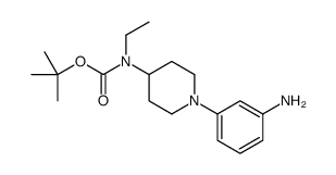 2-Methyl-2-propanyl [1-(3-aminophenyl)-4-piperidinyl]ethylcarbama te结构式