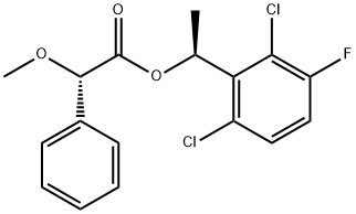 (S)-1-(2,6-dichloro-3-fluorophenyl)ethyl (S)-2-methoxy-2-phenylacetate结构式
