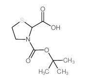 3-(叔丁氧基羰基)噻唑烷-2-羧酸结构式