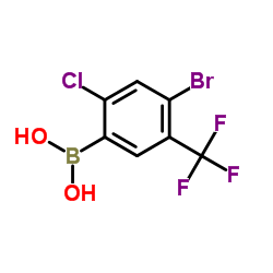 4-Bromo-2-Chloro-5-(trifluoromethyl)phenylboronic acid Structure