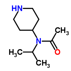 N-Isopropyl-N-(4-piperidinyl)acetamide结构式