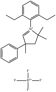 1-(2,6-Diethylphenyl)-2,2,4-trimethyl-4-phenyl-3,4-dihydro-2H-pyrrol-1-ium Tetrafluoroborate Structure