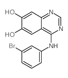 4-(3-溴苯基氨基)喹唑啉-6,7-二醇结构式