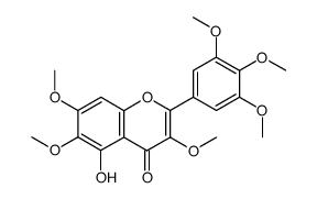 5'-hydroxy-3,6,7,3',4',5'-hexamethoxyflavone Structure