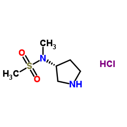 N-Methyl-N-[(3R)-3-pyrrolidinyl]methanesulfonamide hydrochloride (1:1) Structure