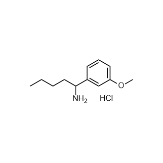 1-(3-甲氧基苯基)戊-1-胺盐酸盐结构式