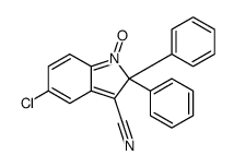 5-chloro-1-oxido-2,2-diphenylindol-1-ium-3-carbonitrile结构式