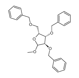 2,3,5-tri-O-benzyl-1-O-methyl-D-xylofuranoside Structure