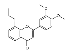 8-allyl-2-(3,4-dimethoxyphenyl)-4H-chromen-4-one结构式