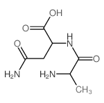 Alpha-DL-丙氨酰-DL-天冬酰胺结构式
