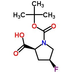 (2S,4S)-4-氟-1-叔丁氧羰基吡咯烷-2-甲酸结构式
