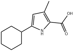 5-Cyclohexyl-3-methyl-1H-pyrrole-2-carboxylic acid Structure