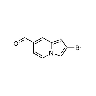 7-Indolizinecarboxaldehyde,2-bromo- Structure