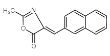 Z-2-甲基-4-(萘-2-亚甲基)噁唑-5(4h)-酮结构式