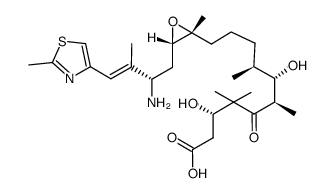 (3S,6R,7S,8S,12R,13S,15S)-15-amino-12,13-epoxy-4,4,6,8,12,16-hexamethyl-3,7-dihydroxy-17-(2-methyl-4-thiazolyl)-5-oxo-16(E)-heptadecenoic acid结构式