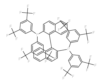 (r)-(+)-2,2'-bis[bis(3,5-ditrifluoromethylphenyl)phosphino]-1,1'-binaphthyl结构式