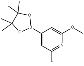 2-氟-6-甲氧基吡啶-4-硼酸频哪醇酯结构式