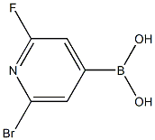 (2-溴-6-氟吡啶-4-基)硼酸结构式