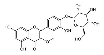 3-O-甲基槲皮素-4′-O-葡萄糖苷结构式