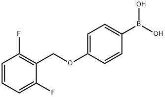 4-((2,6-二氟苄基)氧基)苯基硼酸结构式