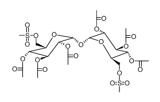 2,2',3,3',4,4'-hexa-O-acetyl-6,6'-di-O-methanesulfonyl-α,α'-trehalose Structure