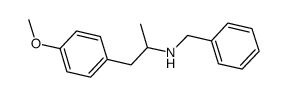 4-甲氧基-alpha-甲基-N-苄基苯乙胺结构式