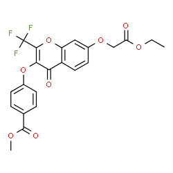 Methyl 4-{[7-(2-ethoxy-2-oxoethoxy)-4-oxo-2-(trifluoromethyl)-4H-chromen-3-yl]oxy}benzoate结构式