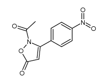 2-acetyl-3-(4-nitrophenyl)isoxazol-5(2H)-one Structure