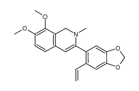 7,8-dimethoxy-2-methyl-3-(6-vinyl-benzo[1,3]dioxol-5-yl)-1,2-dihydro-isoquinoline结构式