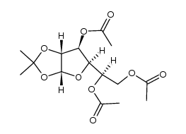 1-O,2-O-Isopropylidene-α-D-glucofuranose 3,5,6-triacetate structure