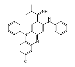 8-chloro-3-(2-methylpropanimidoyl)-N,5-diphenyl-3H-phenazin-2-amine结构式