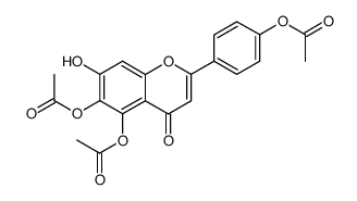 7-hydroxy-5,6-diacetoxy-2-(4'-acetoxyphenyl) -4H-1-benzopyran-4-one Structure