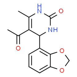 2(1H)-Pyrimidinone,5-acetyl-4-(1,3-benzodioxol-4-yl)-3,4-dihydro-6-methyl-(9CI)结构式