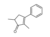 2-CYCLOPENTEN-1-ONE, 2,5-DIMETHYL-3-PHENYL-结构式