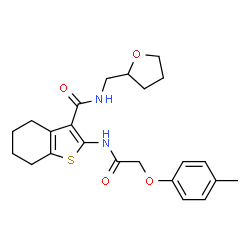 N-((tetrahydrofuran-2-yl)methyl)-2-(2-(p-tolyloxy)acetamido)-4,5,6,7-tetrahydrobenzo[b]thiophene-3-carboxamide picture