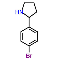 2-(4-溴苯基)-吡咯烷结构式