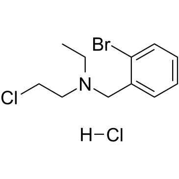 N-(2-氯乙基)-n-乙基-2-溴苄胺盐酸盐结构式
