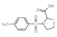 3-(甲苯-4-磺酰基)-噻唑烷-2-羧酸结构式