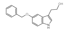 2-(5-苄氧基-1H-吲哚-3-基)-乙醇结构式