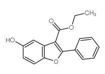5-羟基-2-苯基苯并呋喃-3-羧酸乙酯结构式