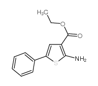 2-氨基-5-苯基噻吩-3-甲酸乙酯结构式