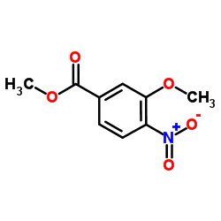 3-甲氧基-4-硝基苯甲酸甲酯结构式