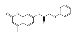 (4-methyl-2-oxochromen-7-yl) 2-phenoxyacetate结构式